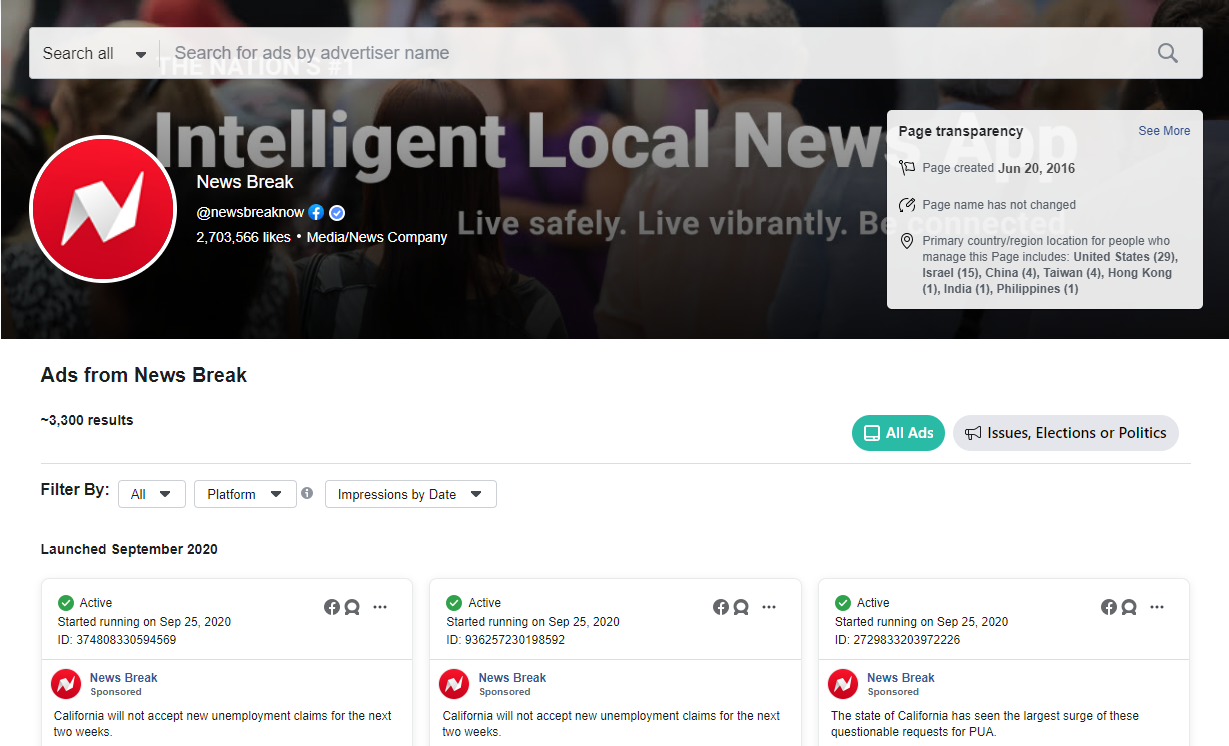  Facebook Ad Library 